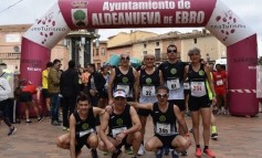 Varios calagurris en la Carrera del Enoturismo de La Aldea, con Berta y Víctor (por dos veces) en el podio
