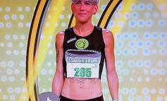 Berta Solano ayuda a promocionar el Calagurris Atlético y Calahorra en Cuatro.