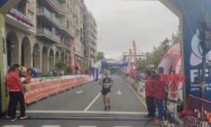 Maxi y Chema Abad en el Maratón de Logroño