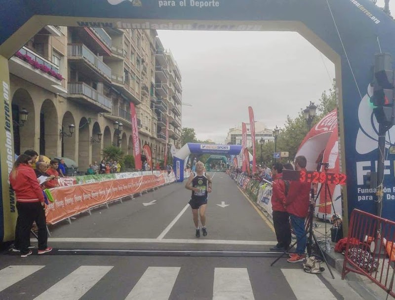 Maxi y Chema Abad en el Maratón de Logroño